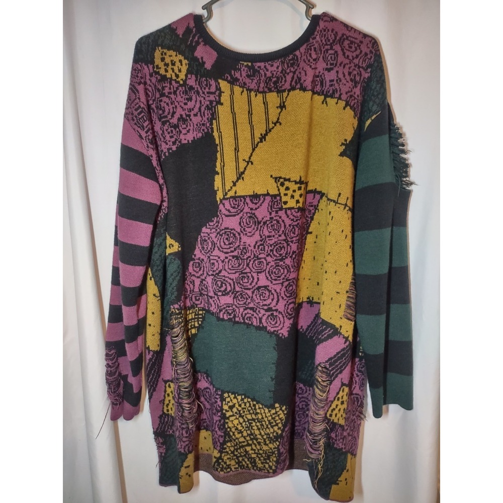 Hot Topic Oversized Sweater Dress Disney Nightmare Before Christmas Sallys Dress